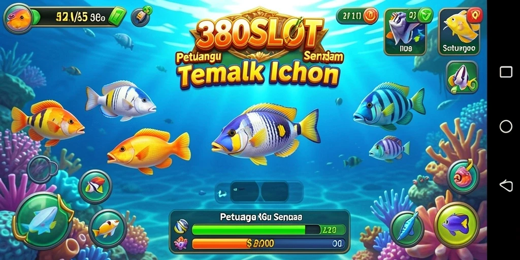 Gameplay seru menembak ikan di aplikasi 380SLOT.