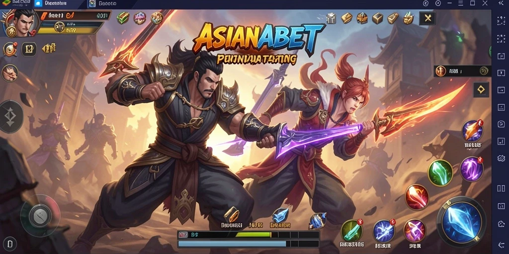 Screenshot ASIANABET menampilkan pertarungan seru dan karakter yang menarik.