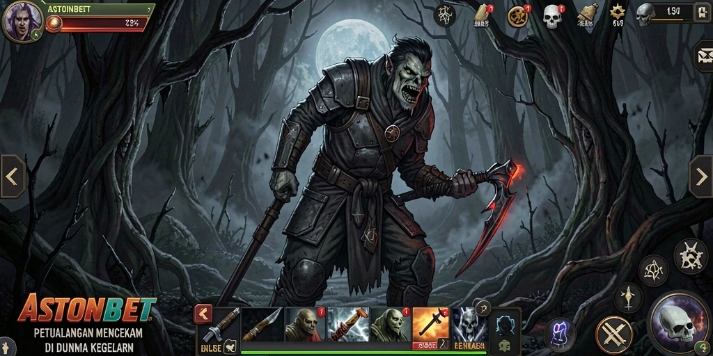 Gameplay mencekam ASTONBET dengan atmosfer horor yang mendalam.