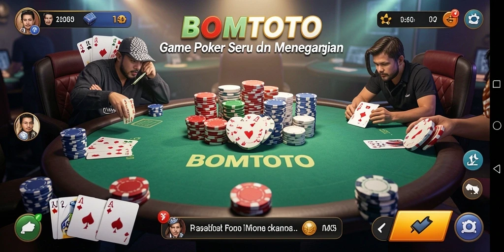 Gameplay poker menegangkan dan mengasyikkan di BOMTOTO.