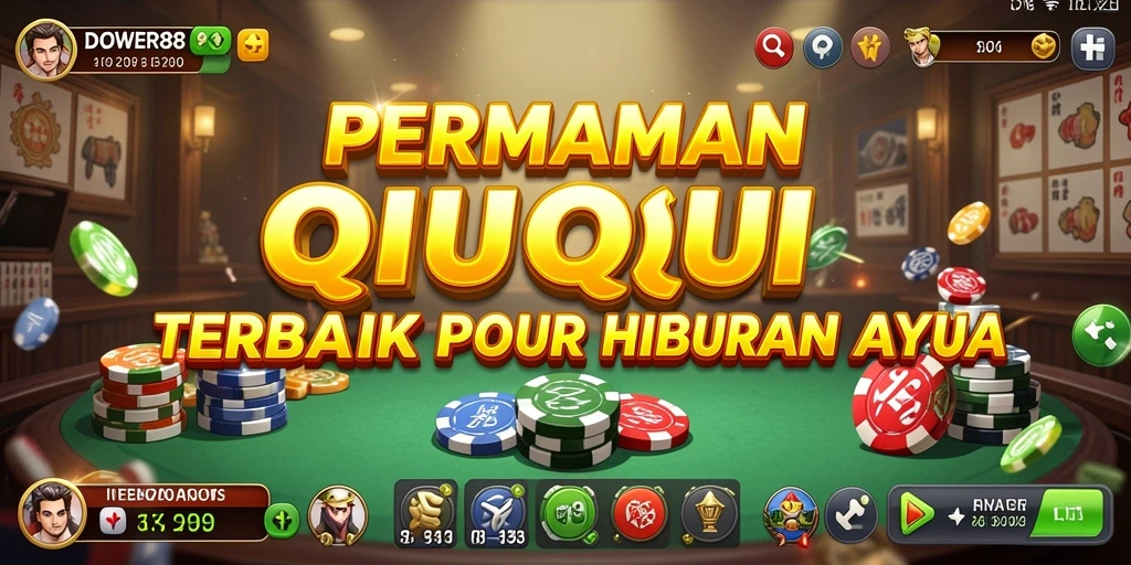 Tampilan gameplay seru dalam DOWER88 saat bermain QiuQiu.
