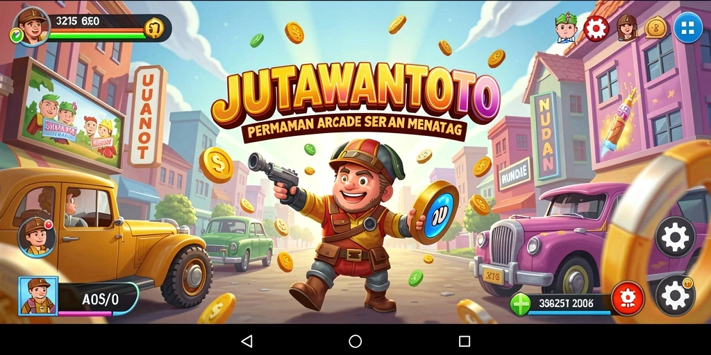 Screenshot gameplay JUTAWANTOTO yang menunjukkan aksi seru dan cepat.