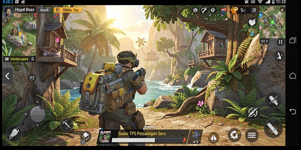 Tampilan gameplay mendebarkan dari K3K3 di dunia TPS.