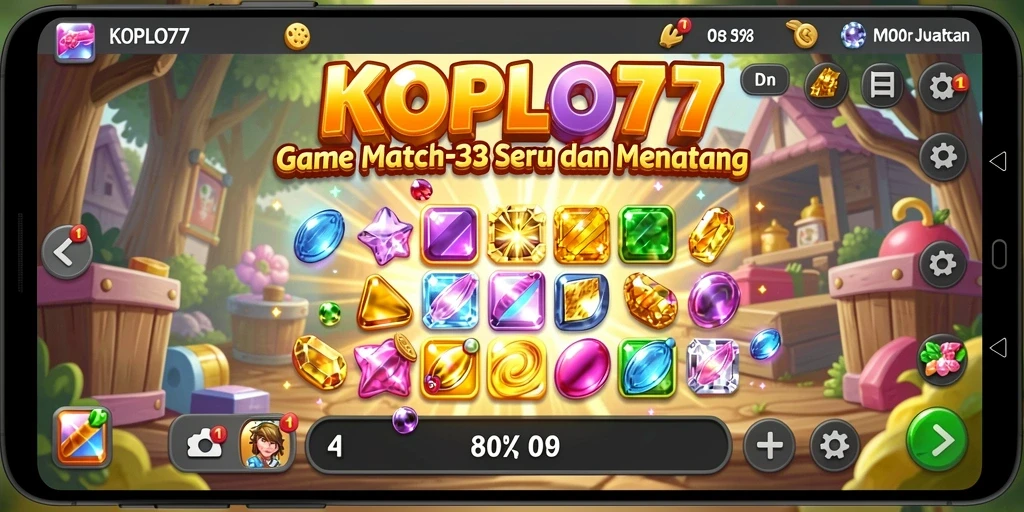 Tampilan gameplay seru dan menantang dari KOPLO77.
