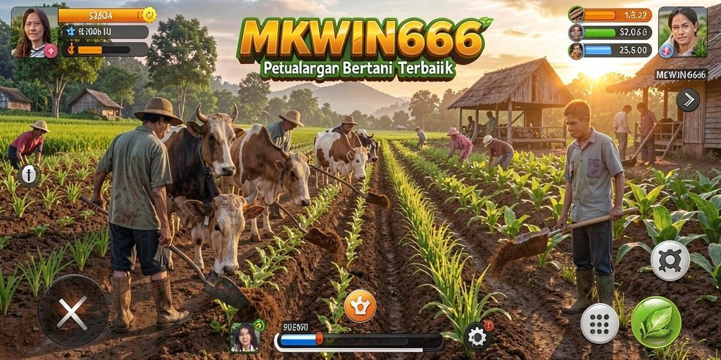 Gameplay seru bertani di MKWIN666 dengan hasil panen melimpah.