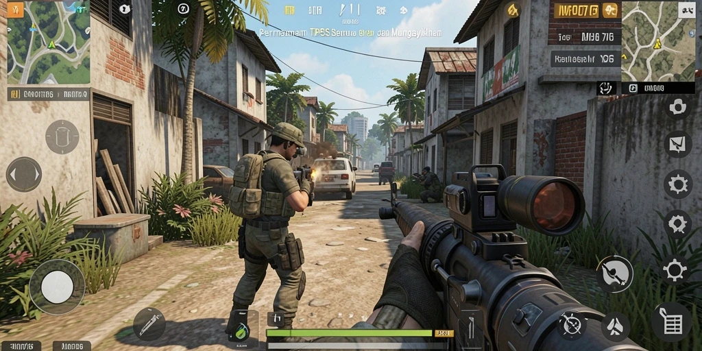 Tampilan gameplay MPO76 yang mengesankan dengan aksi TPS yang seru.