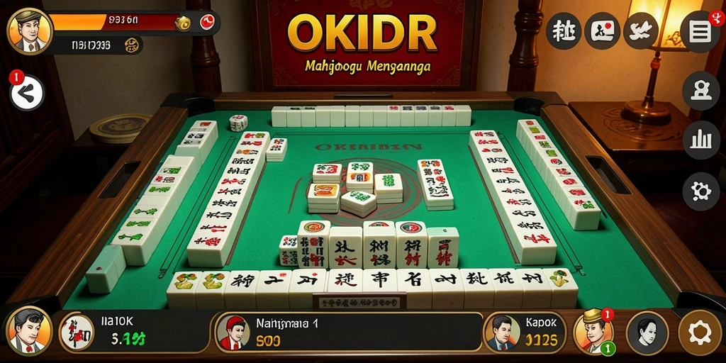 Tampilan gameplay menawan dari OKIDR dengan tantangan Mahjong yang menarik.