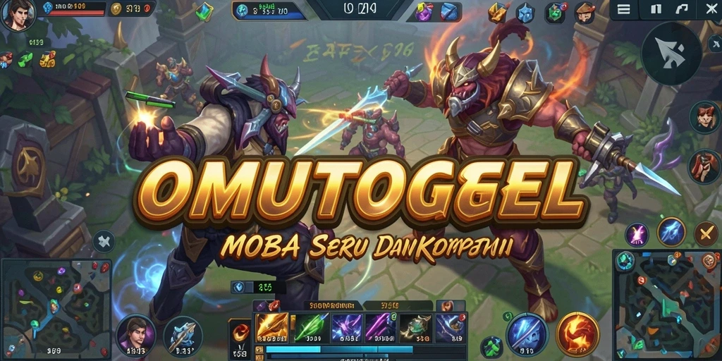 Screenshot gameplay OMUTOGEL yang menampilkan aksi seru di medan perang.