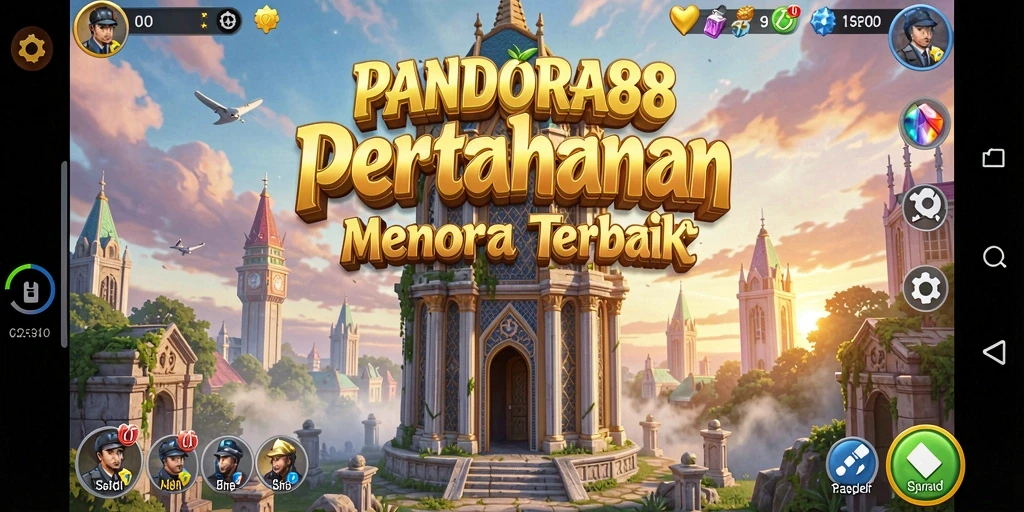 Tampilan gameplay PANDORA88 yang mendebarkan dalam pertahanan menara.