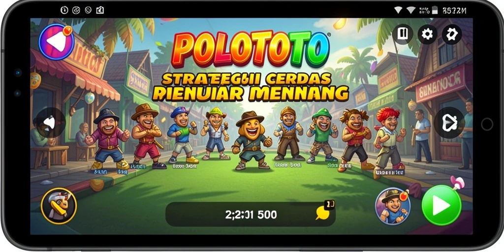 Screenshot utama POLOTOTO menampilkan gameplay strategi yang mendebarkan.