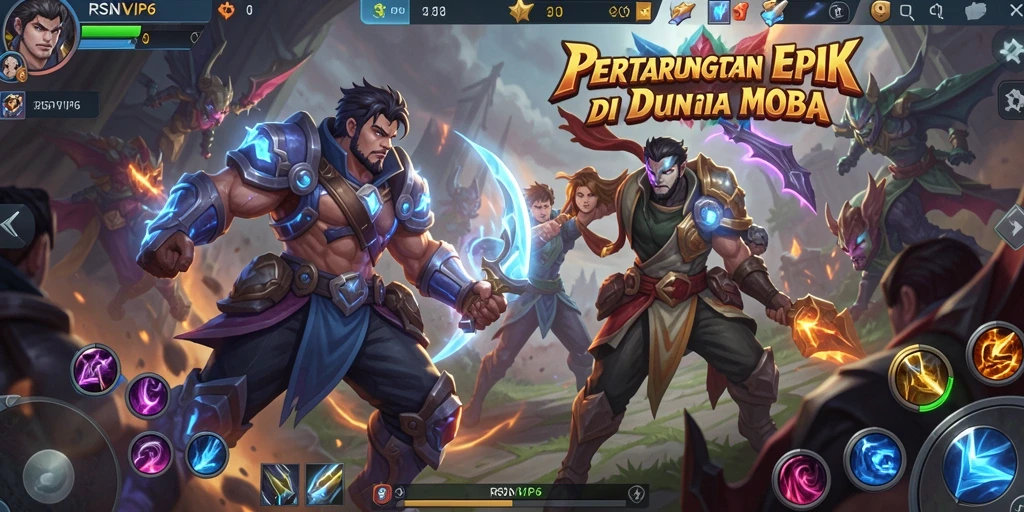 Screenshot gameplay RSNVIP6 menampilkan pertarungan seru dan strategi tim.