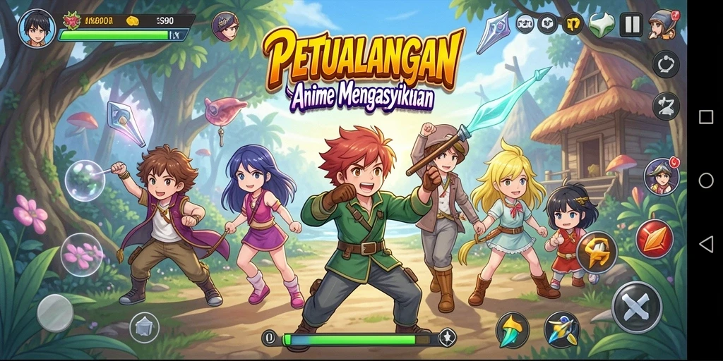 Tangkapan layar gameplay S80 dengan karakter Anime yang menawan.