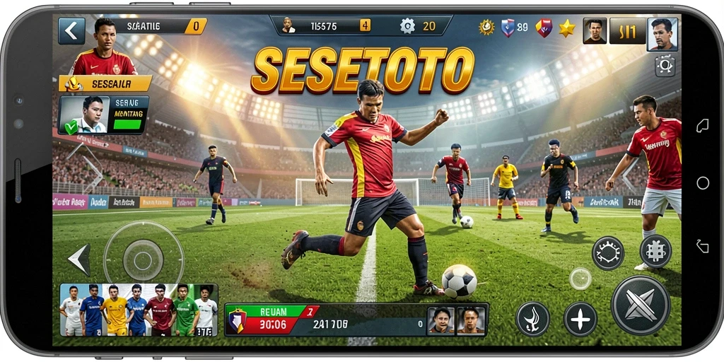 Screenshot menunjukkan gameplay SESETOTO yang seru dan kompetitif.