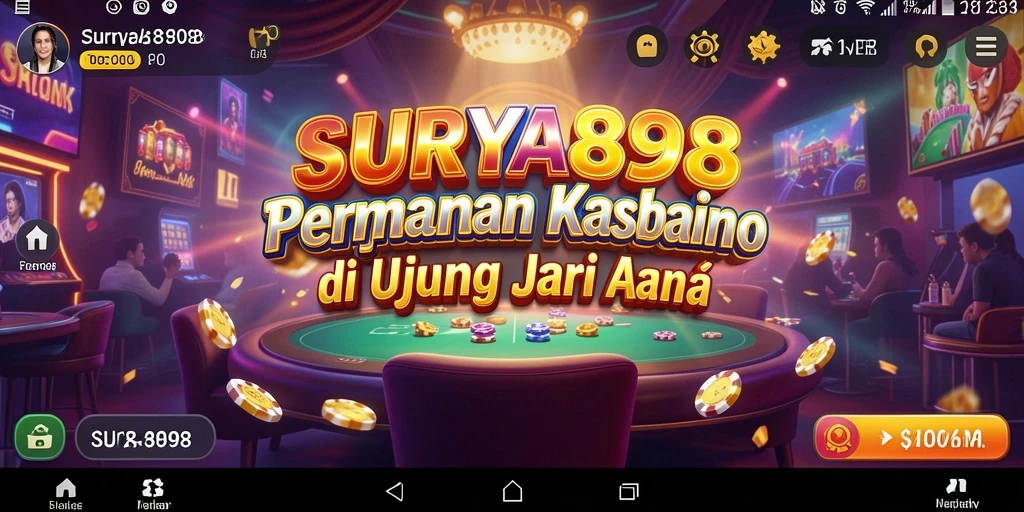 Tampilan antarmuka gameplay <strong>SURYA898</strong> yang menggugah selera dan interaktif.