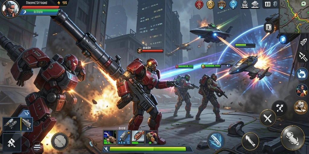 Tampilan gameplay V98 yang menakjubkan dan strategis.