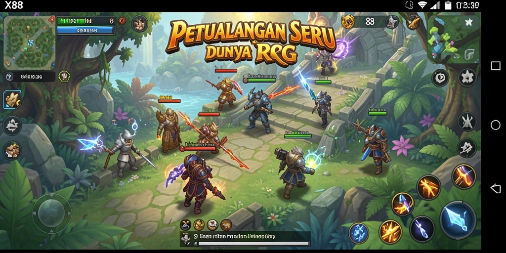 Gameplay seru X88 dengan karakter dan petualangan mendalam.